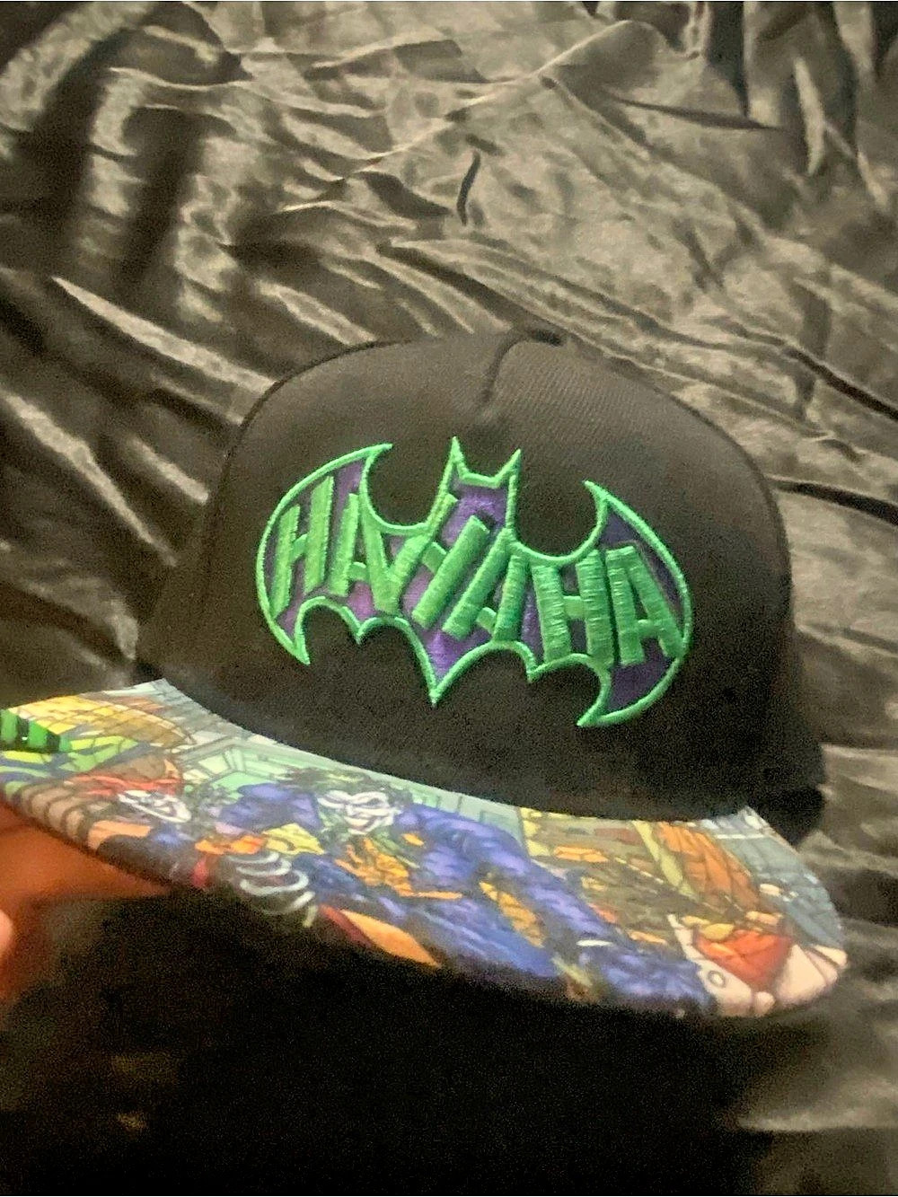 DC Comics Batman Joker Hahaha Snapback Hat Black & Multi